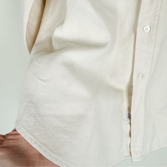 Frank & Eileen Eileen Relaxed Button-Up Shirt in White Flannel - Picture 10 of 10